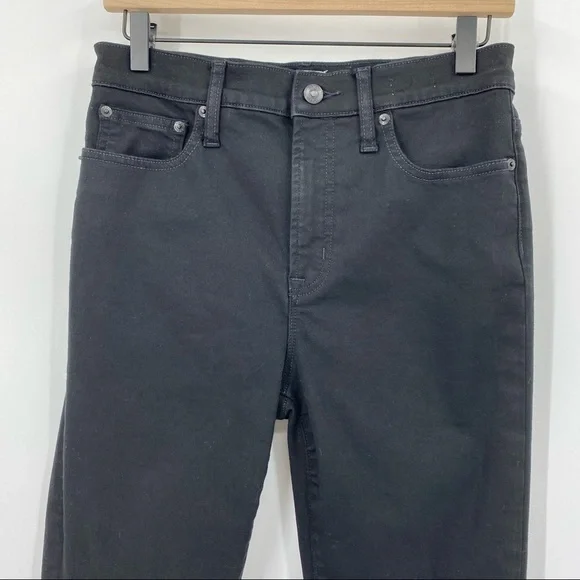 J. Crew 10" Highest-Rise Toothpick Jean in True Black Stretchy Size 28 - Picture 4 of 12